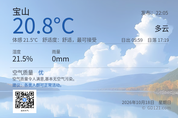 宝山天气预报图片