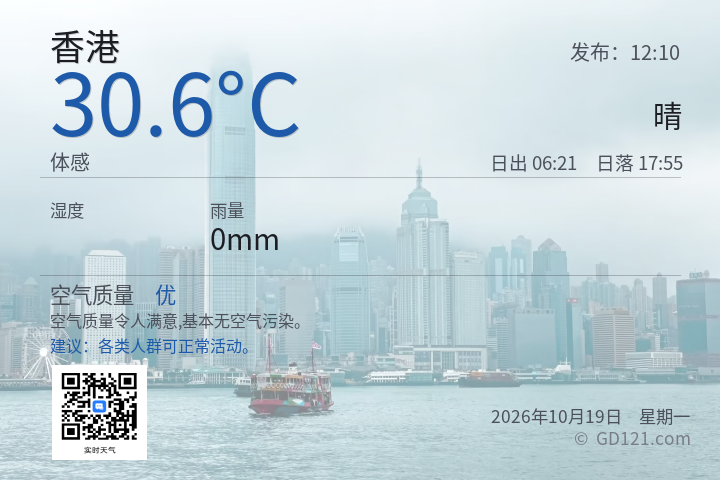 香港天气预报图片